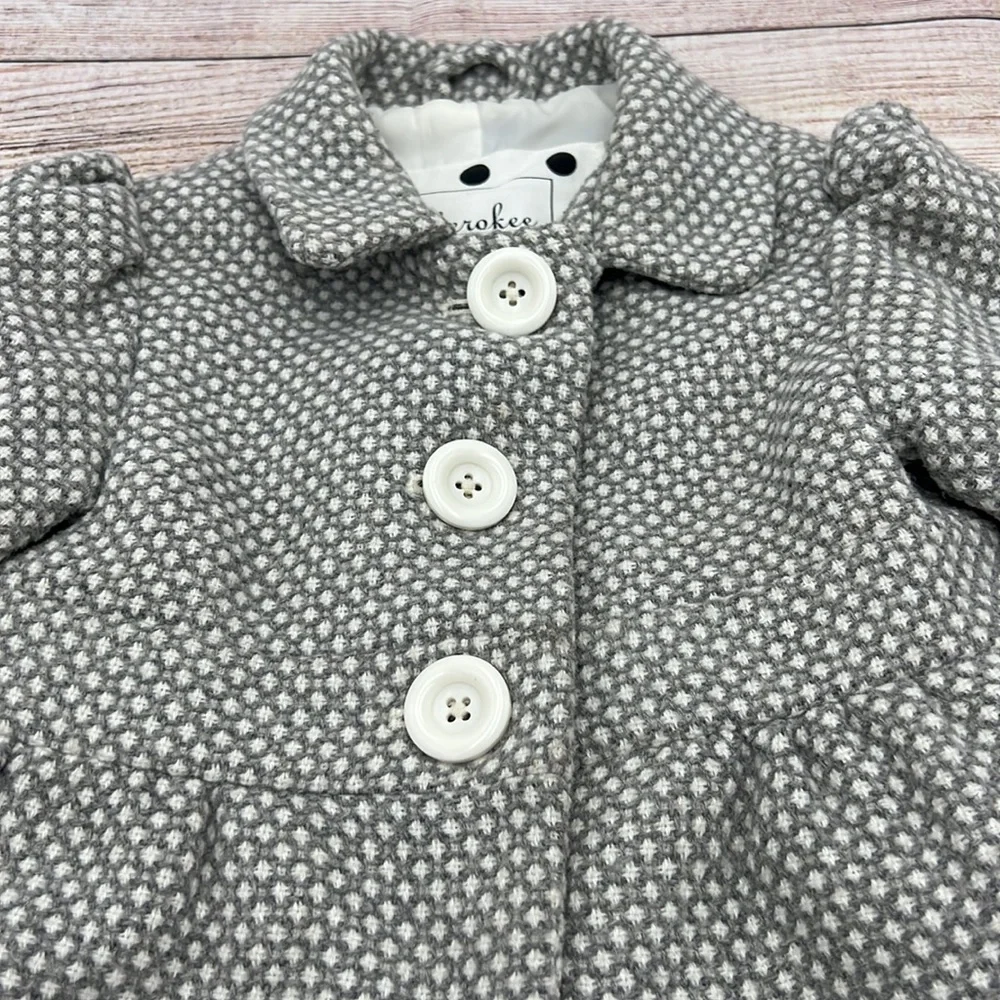 Cherokee Grey and White Coat Size 18 months - Picture 2 of 7